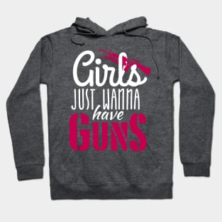 Girls just wanna have guns (white) Hoodie